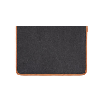 Black - Back - Vinga Bosler Recycled Canvas Laptop Sleeve