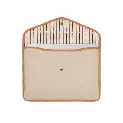 Beige - Side - Vinga Bosler Recycled Canvas Laptop Sleeve