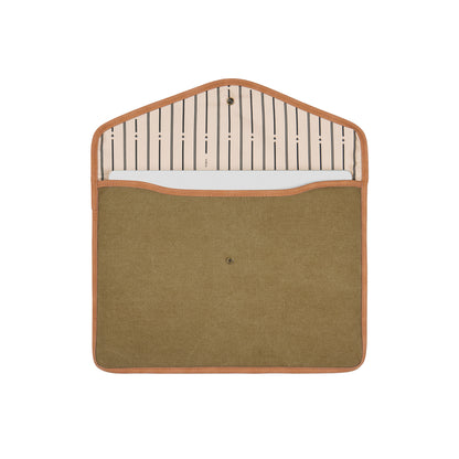 Green - Side - Vinga Bosler Recycled Canvas Laptop Sleeve