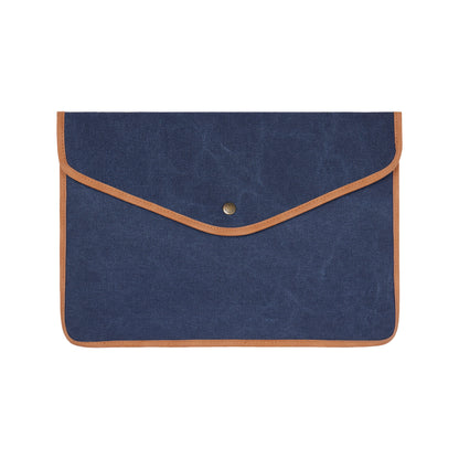Navy - Front - Vinga Bosler Recycled Canvas Laptop Sleeve