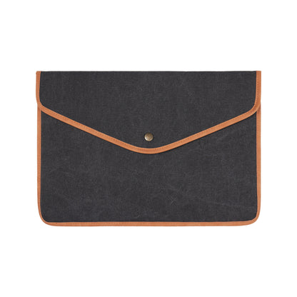 Black - Front - Vinga Bosler Recycled Canvas Laptop Sleeve
