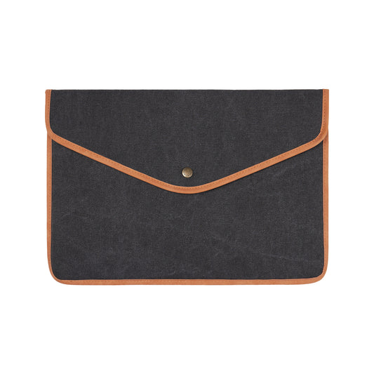 Black - Front - Vinga Bosler Recycled Canvas Laptop Sleeve