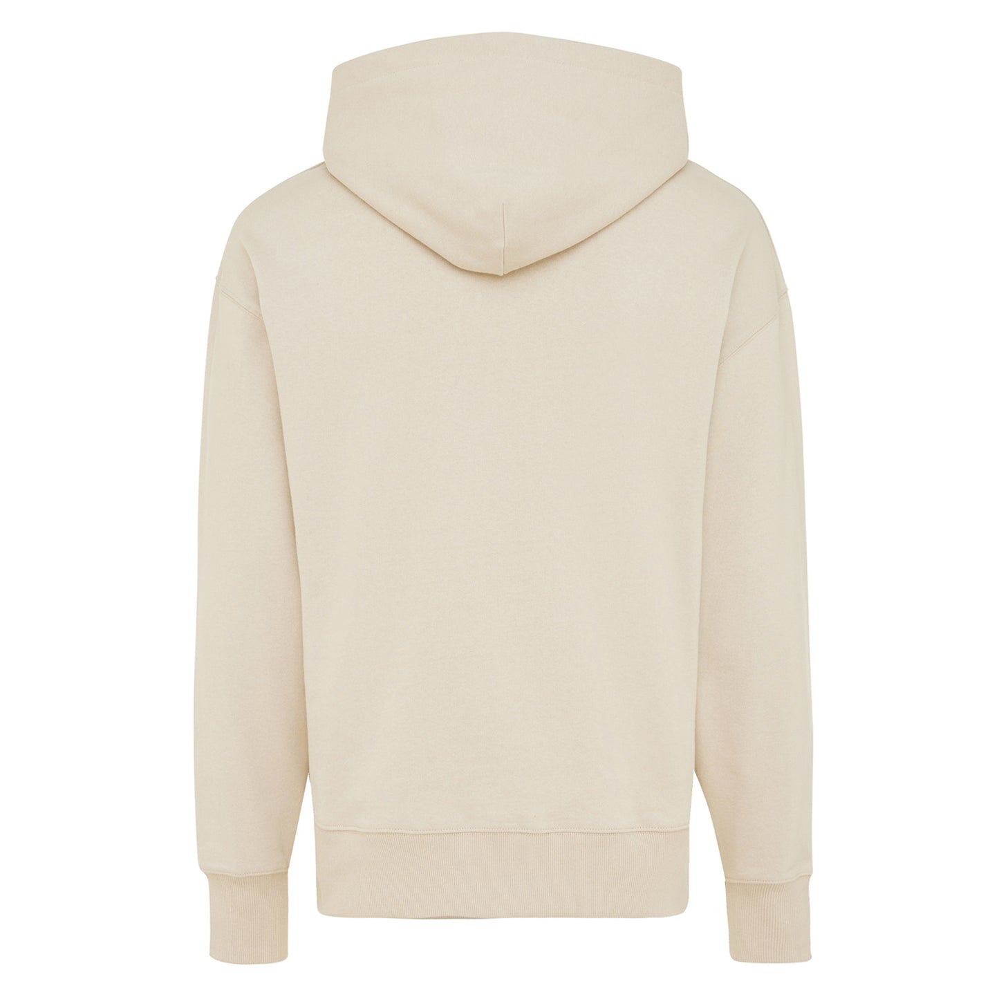 Natural Raw - Back - Iqoniq Unisex Adult Yoho Recycled Cotton Relaxed Fit Hoodie
