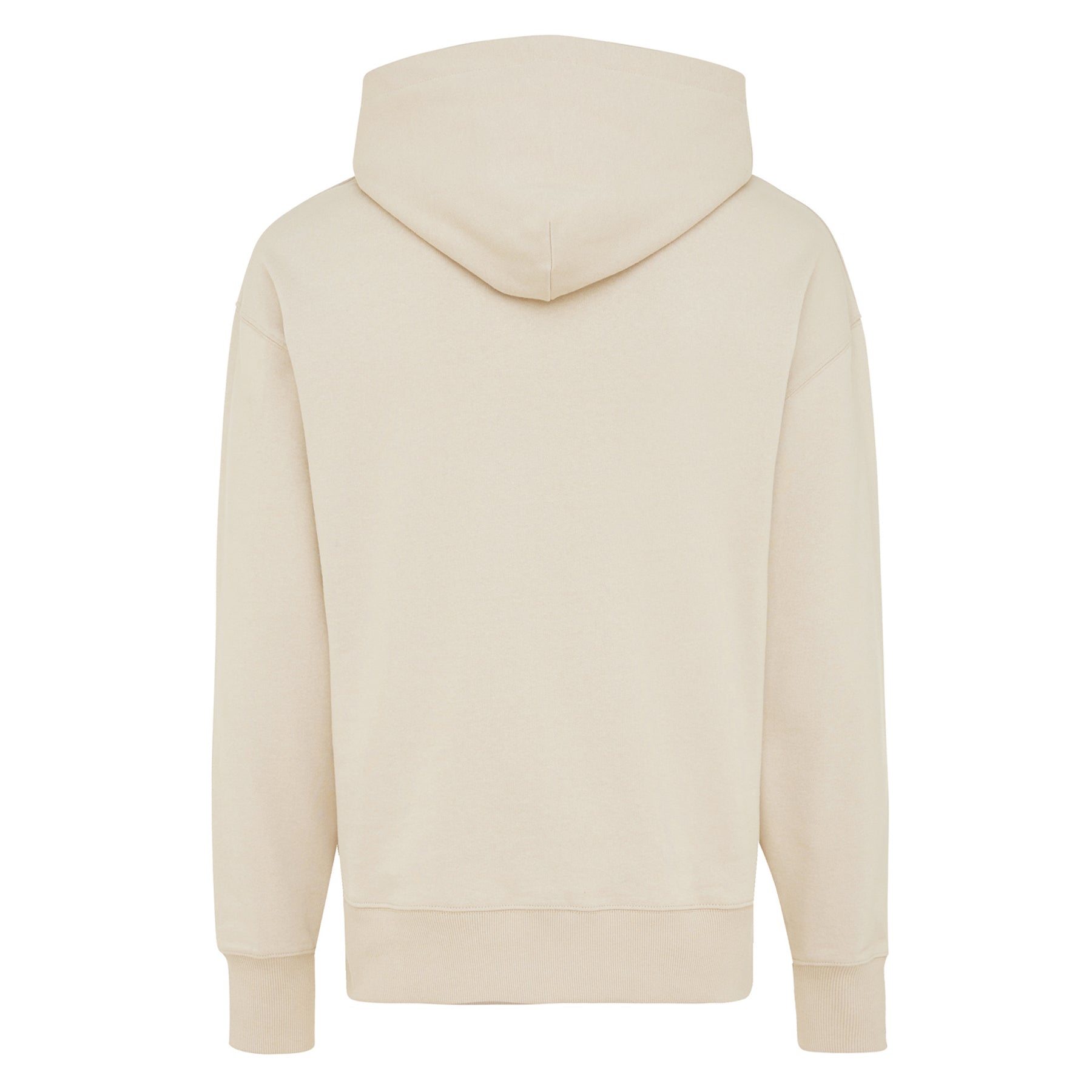 Natural Raw - Back - Iqoniq Unisex Adult Yoho Recycled Cotton Relaxed Fit Hoodie