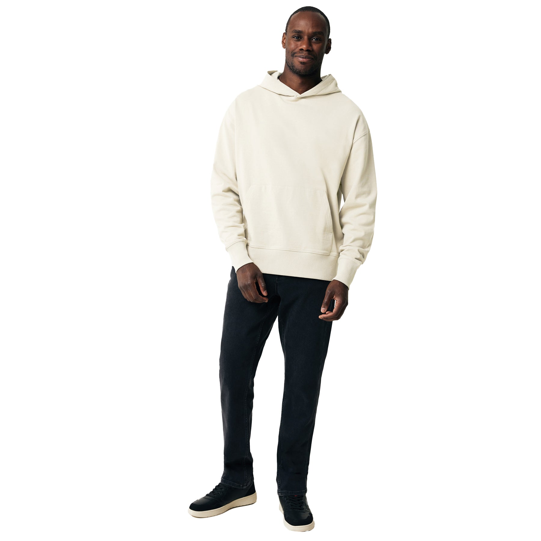 Natural Raw - Side - Iqoniq Unisex Adult Yoho Recycled Cotton Relaxed Fit Hoodie