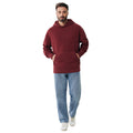 Burgundy - Side - Iqoniq Unisex Adult Yoho Recycled Cotton Relaxed Fit Hoodie