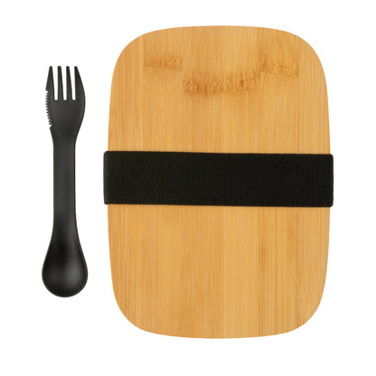 Silver - Back - XD Collection Bamboo Lunch Box