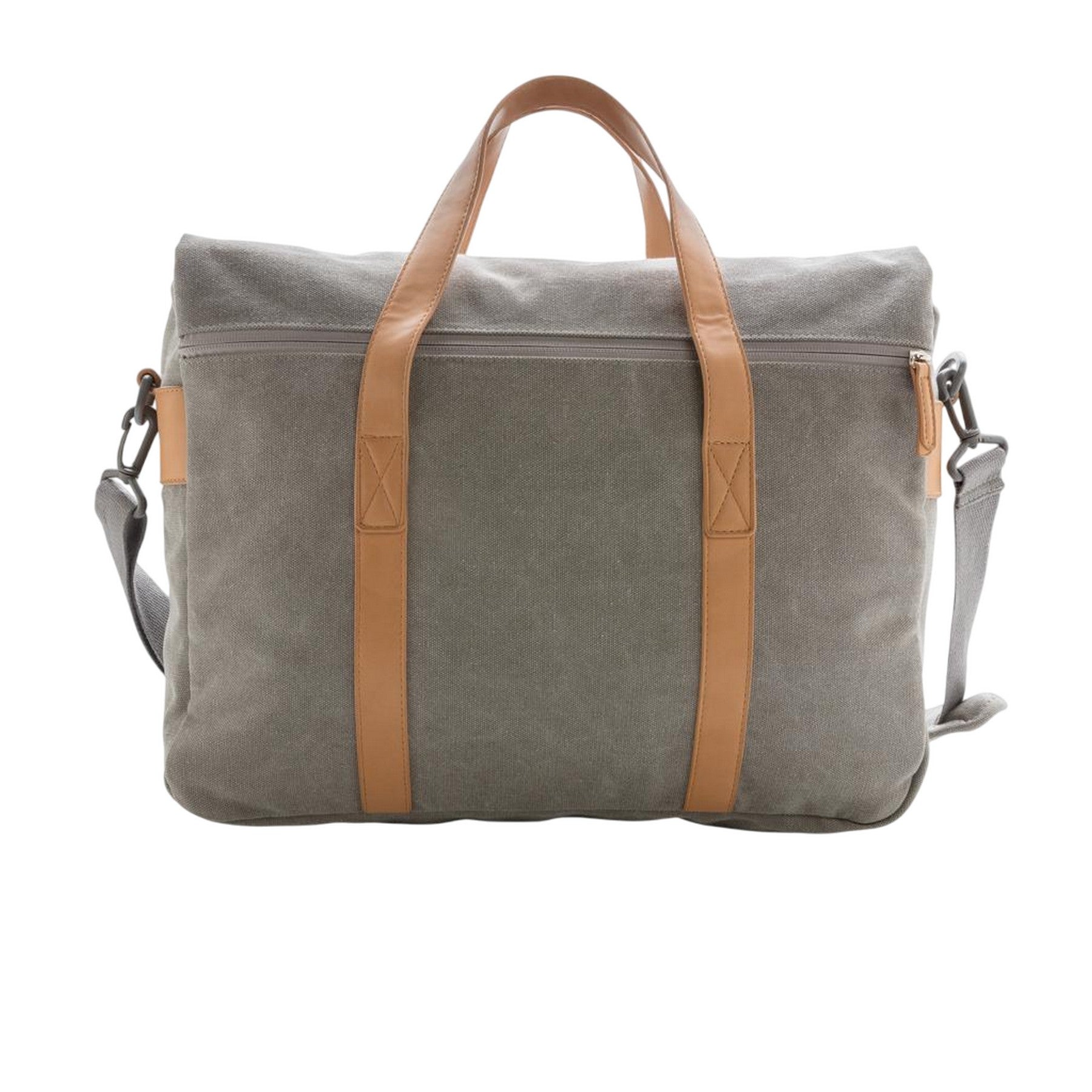 Grey - Back - XD Collection Canvas Laptop Bag
