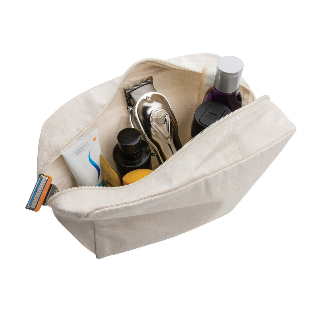Off White - Side - XD Collection Impact Aware Recycled Canvas 4.5L Toiletry Bag