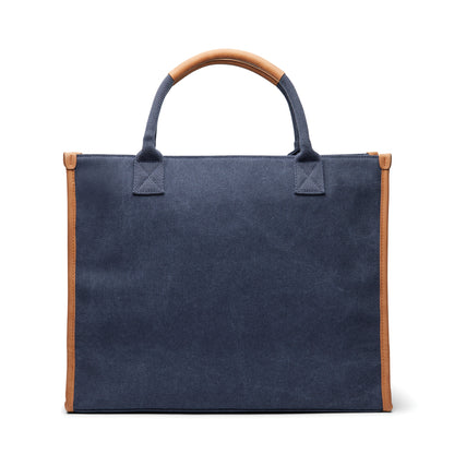 Navy - Front - Vinga Bosler Recycled Canvas Tote
