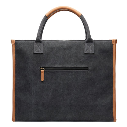Black - Back - Vinga Bosler Recycled Canvas Tote