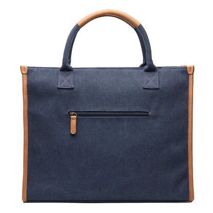 Navy - Back - Vinga Bosler Recycled Canvas Tote