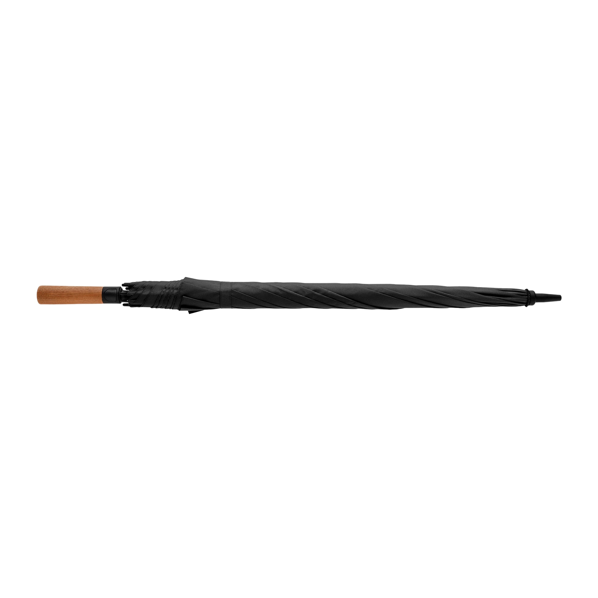 Black - Side - XD Collection Tony RPET Automatic Folding Umbrella