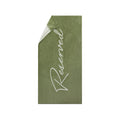 Green - Back - Vinga Lounge Velour Beach Towel