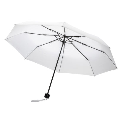 White - Front - XD Collection Impact Aware RPET Folding Umbrella