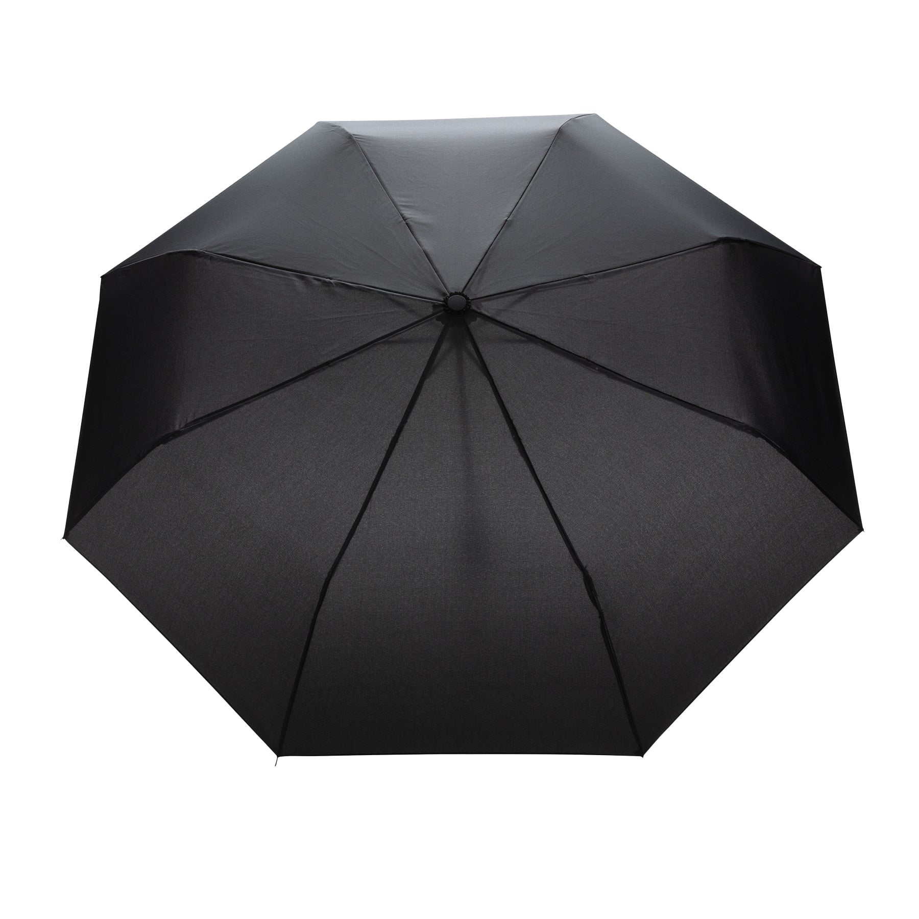 Black - Back - XD Collection Impact Aware RPET Folding Umbrella