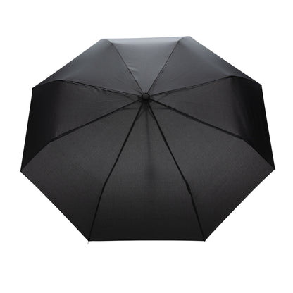 Black - Back - XD Collection Impact Aware RPET Folding Umbrella