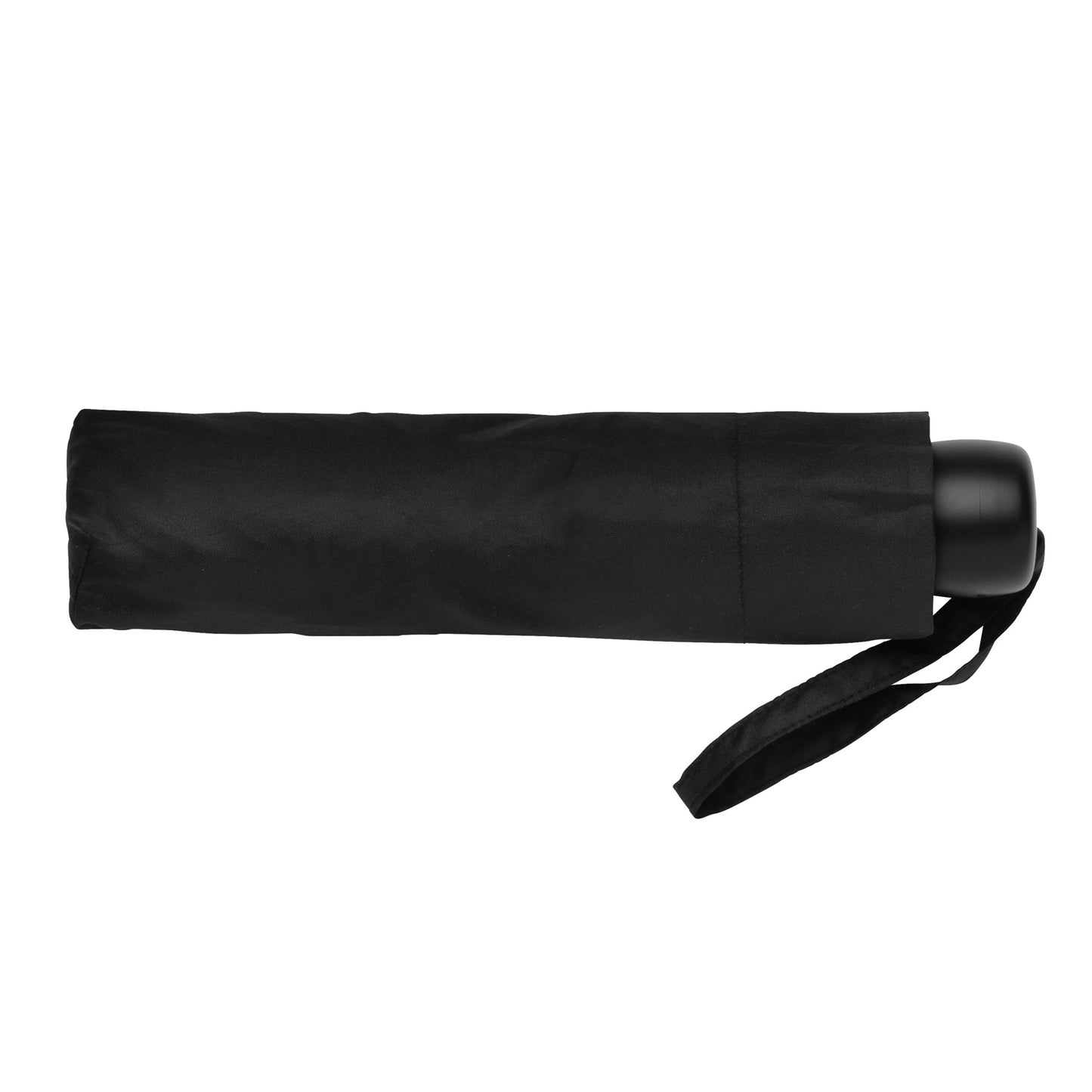 Black - Side - XD Collection Impact Aware RPET Folding Umbrella