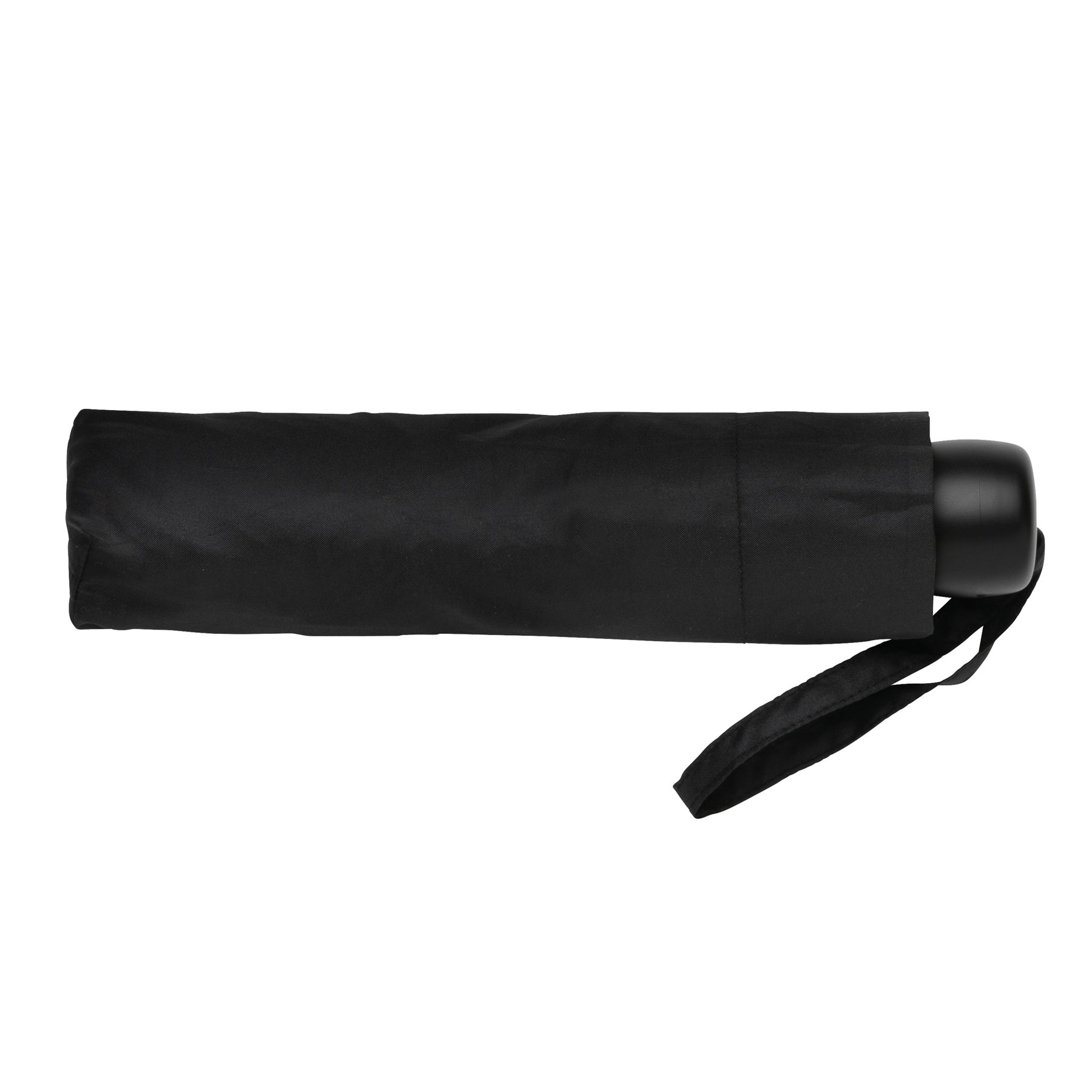 Black - Side - XD Collection Impact Aware RPET Folding Umbrella