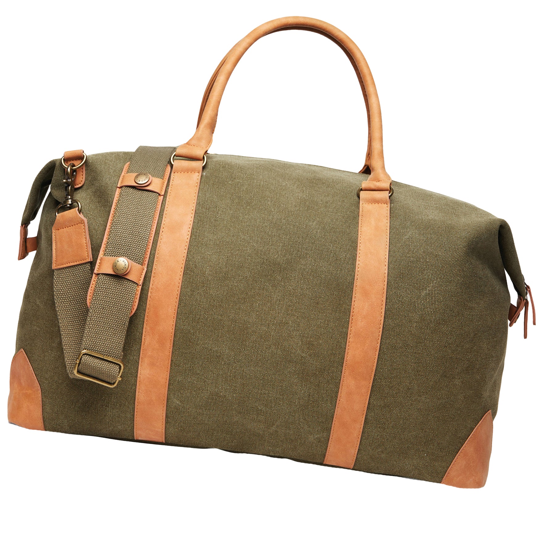 Green - Back - Vinga Bosler Recycled Canvas Duffle Bag