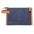 Navy - Back - Vinga Bosler Canvas Recycled Toiletry Bag