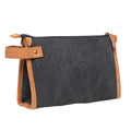 Black - Side - Vinga Bosler Canvas Recycled Toiletry Bag