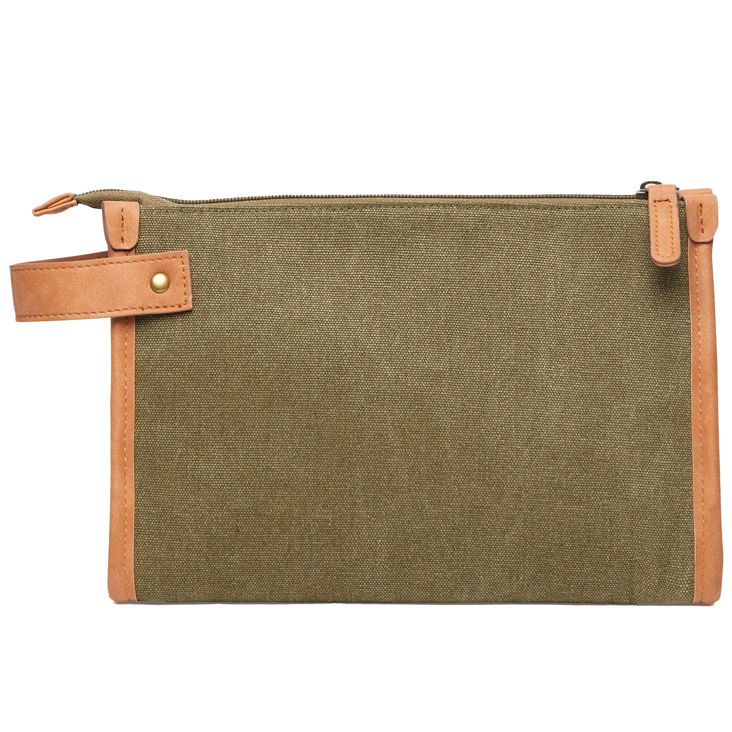 Green - Back - Vinga Bosler Canvas Recycled Toiletry Bag