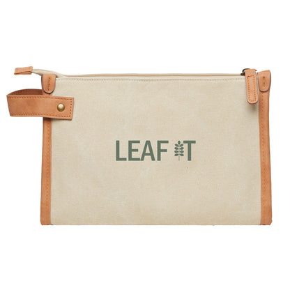 Beige - Front - Vinga Bosler Canvas Recycled Toiletry Bag