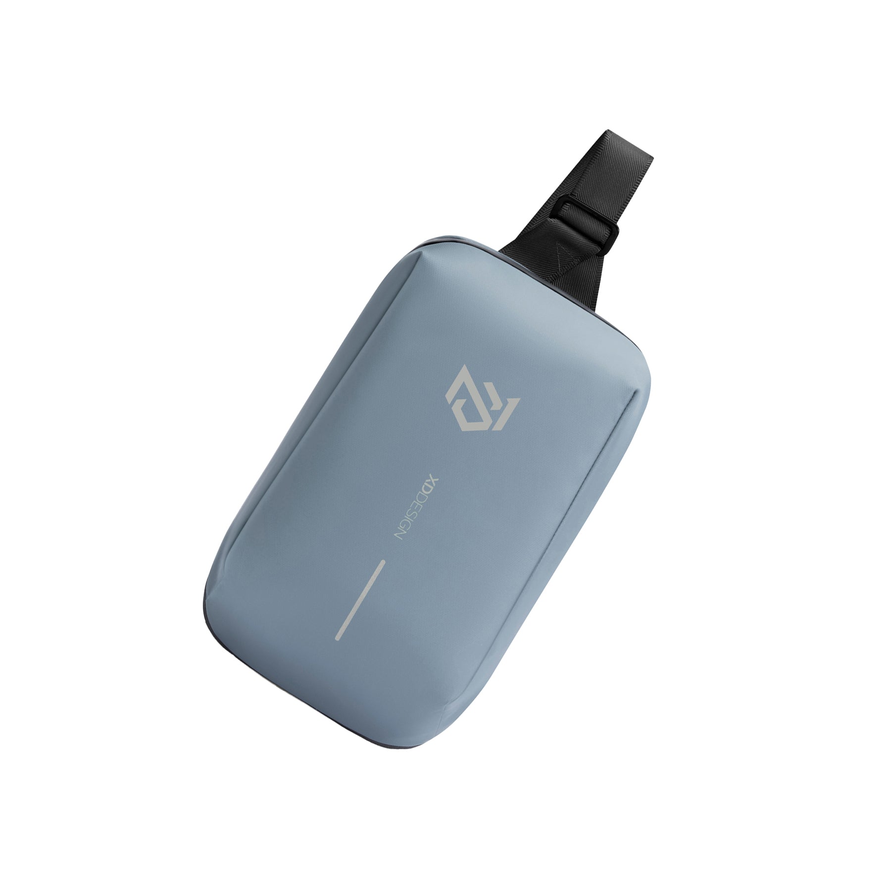 Blue - Side - XD Design Water Resistant Extendable Crossbody Bag
