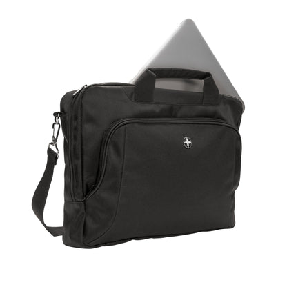 Black - Back - Swiss Peak Deluxe Laptop Bag