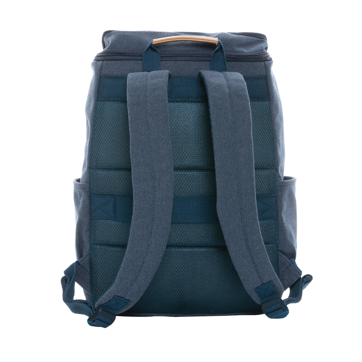 Blue - Back - XD Collection Impact Aware Recycled Canvas Laptop Backpack