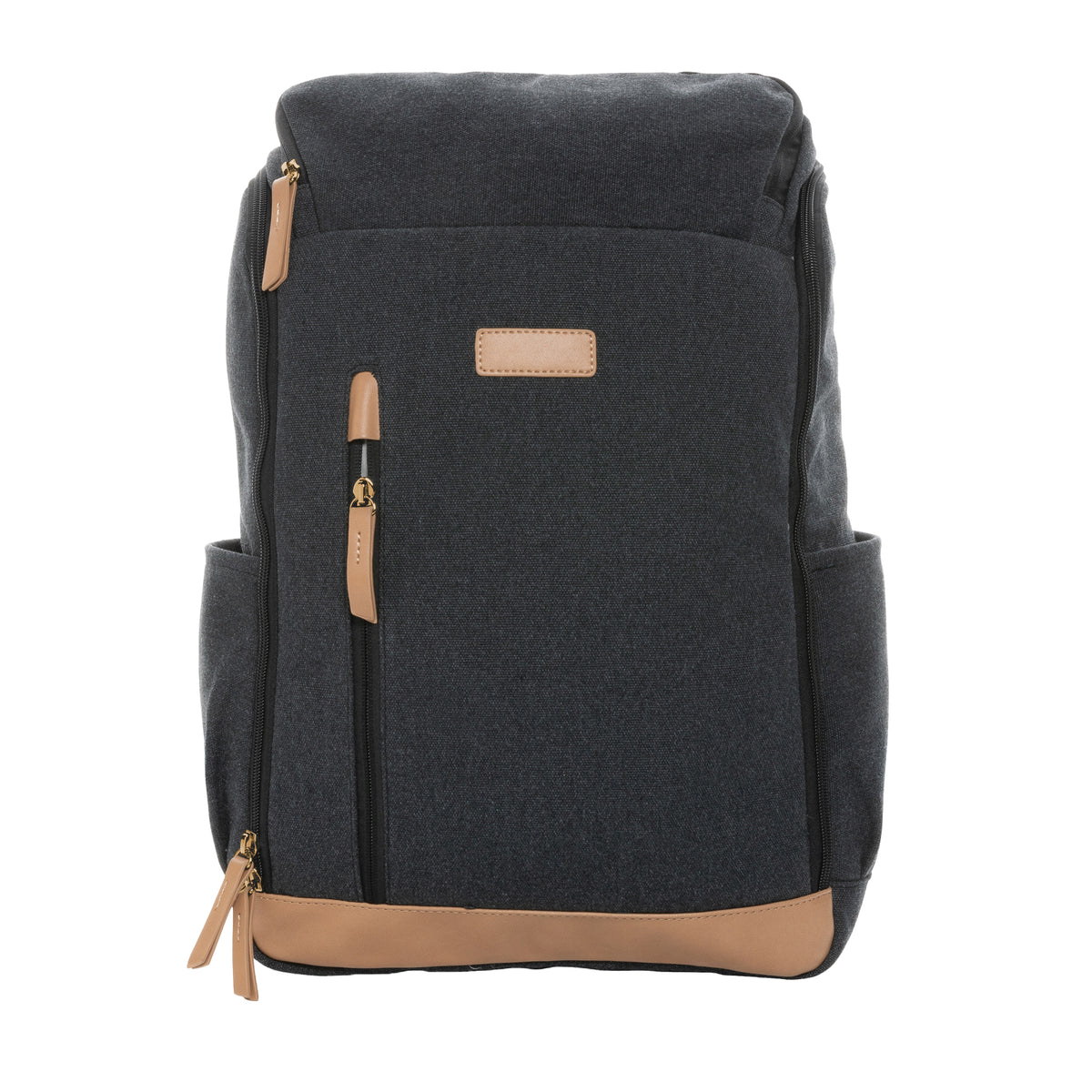 Black - Front - XD Collection Impact Aware Recycled Canvas Laptop Backpack