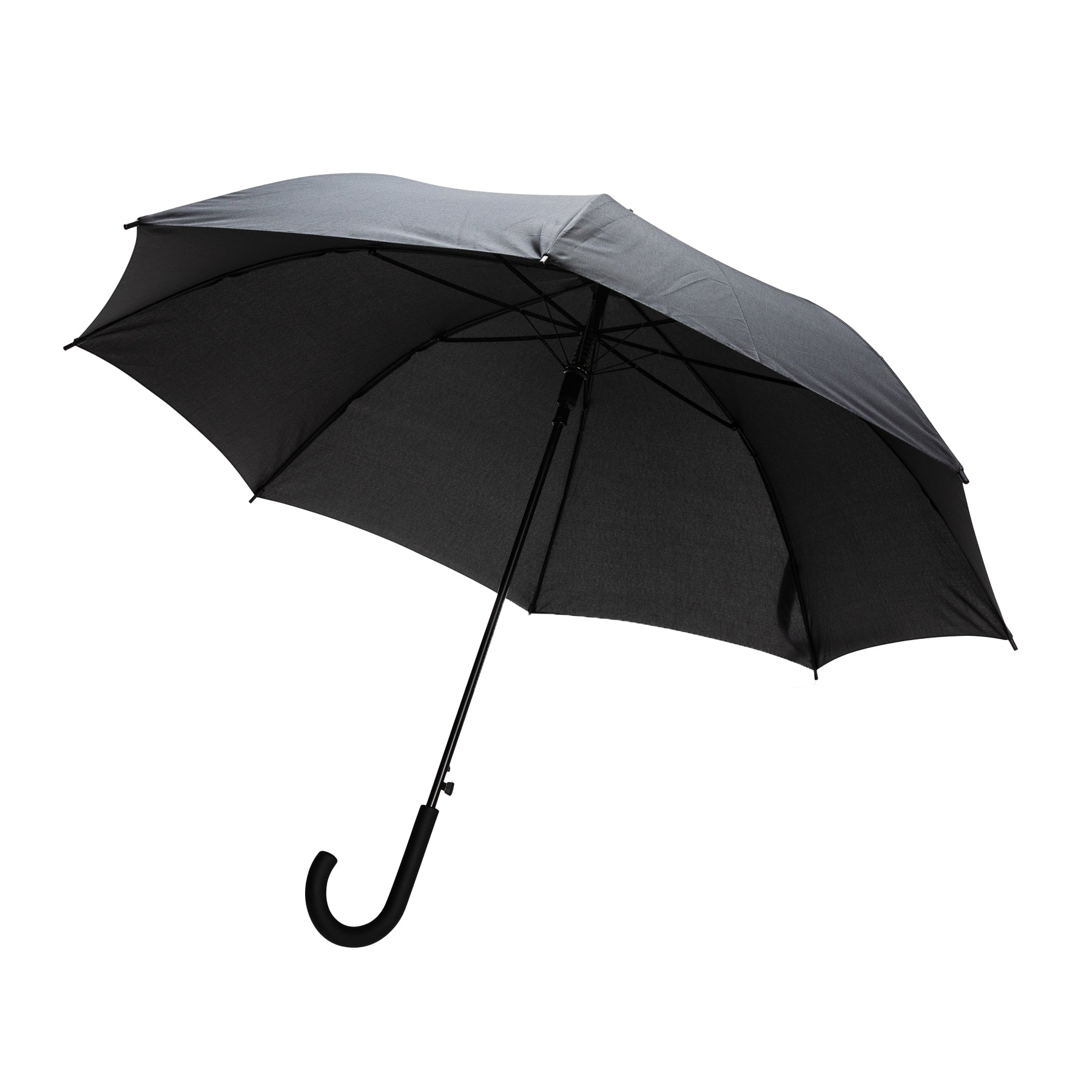 Black - Front - XD Collection Impact Aware RPET Automatic Stick Umbrella