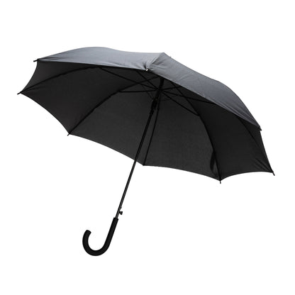 Black - Front - XD Collection Impact Aware RPET Automatic Stick Umbrella