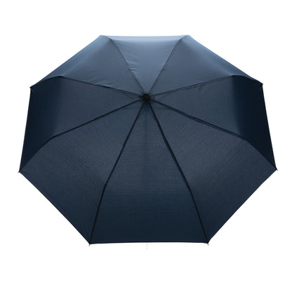 Navy - Back - XD Collection Impact Bamboo Folding Umbrella