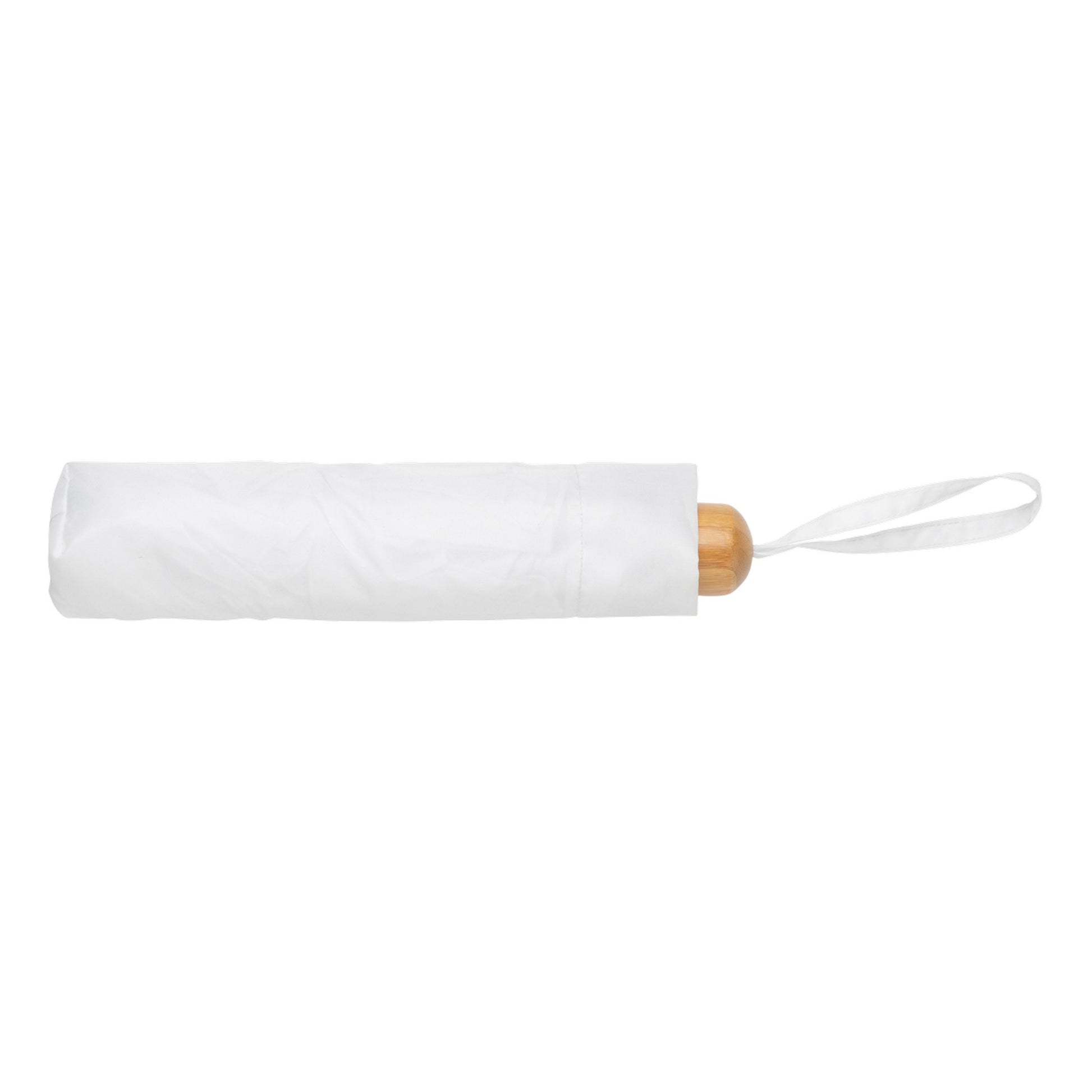 White - Side - XD Collection Impact Bamboo Folding Umbrella