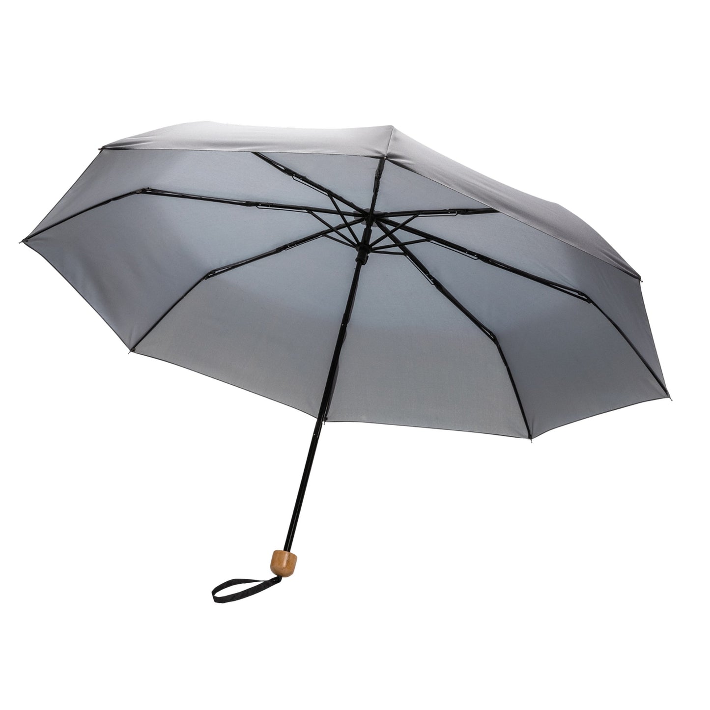 Anthracite - Front - XD Collection Impact Bamboo Folding Umbrella