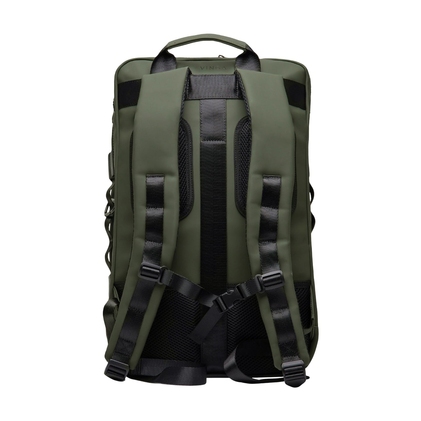 Green - Back - Vinga Baltimore Explorer Recycled Backpack