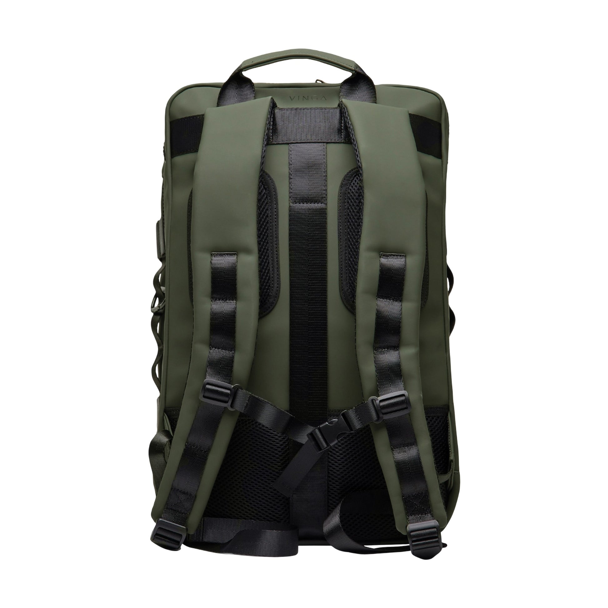 Green - Back - Vinga Baltimore Explorer Recycled Backpack