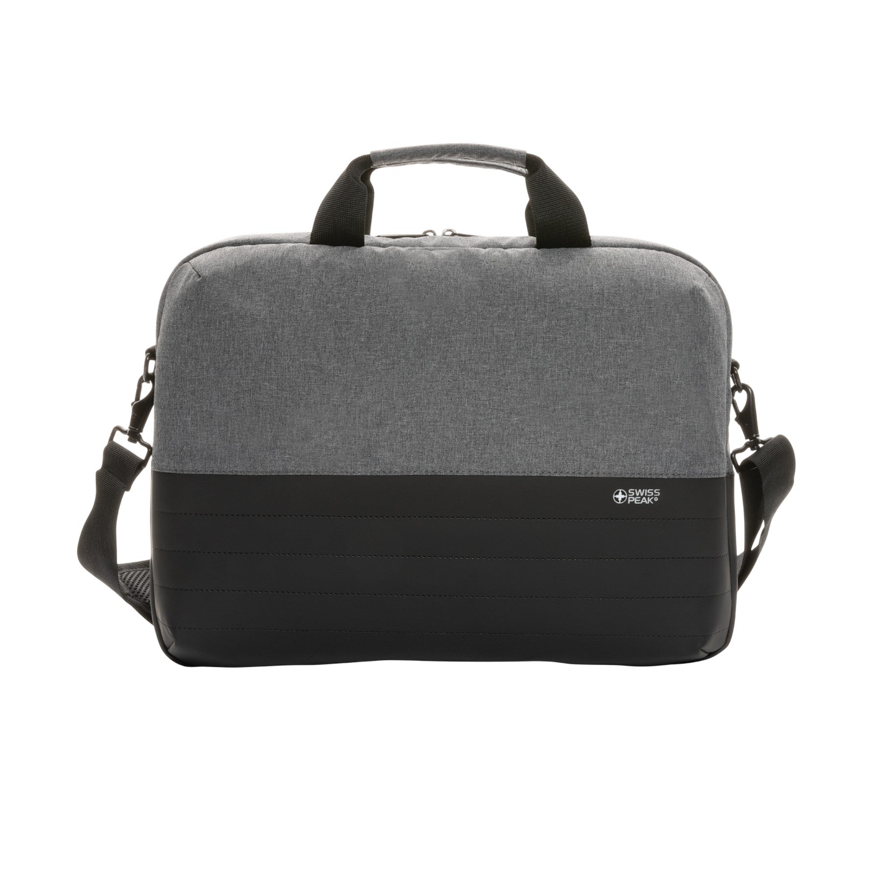 Grey - Front - Swiss Peak Aware RFID Blocking Laptop Bag