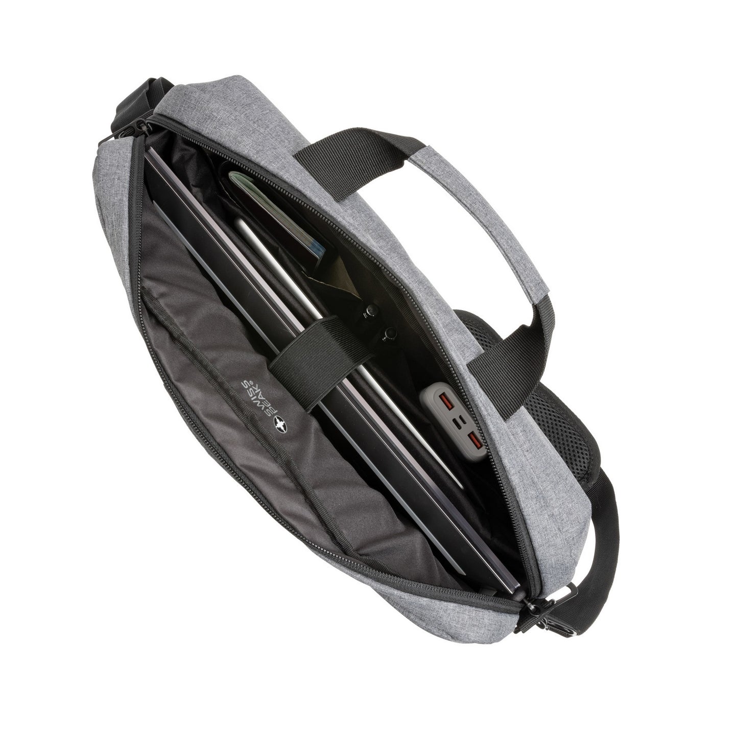 Grey - Side - Swiss Peak Aware RFID Blocking Laptop Bag