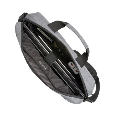 Grey - Side - Swiss Peak Aware RFID Blocking Laptop Bag