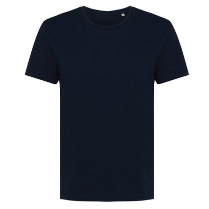 Navy - Front - Iqoniq Womens-Ladies Yala Recycled Cotton Lightweight T-Shirt