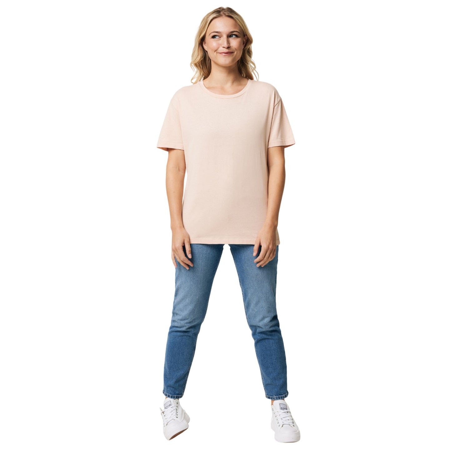 Peach Nectar - Side - Iqoniq Womens-Ladies Yala Recycled Cotton Lightweight T-Shirt