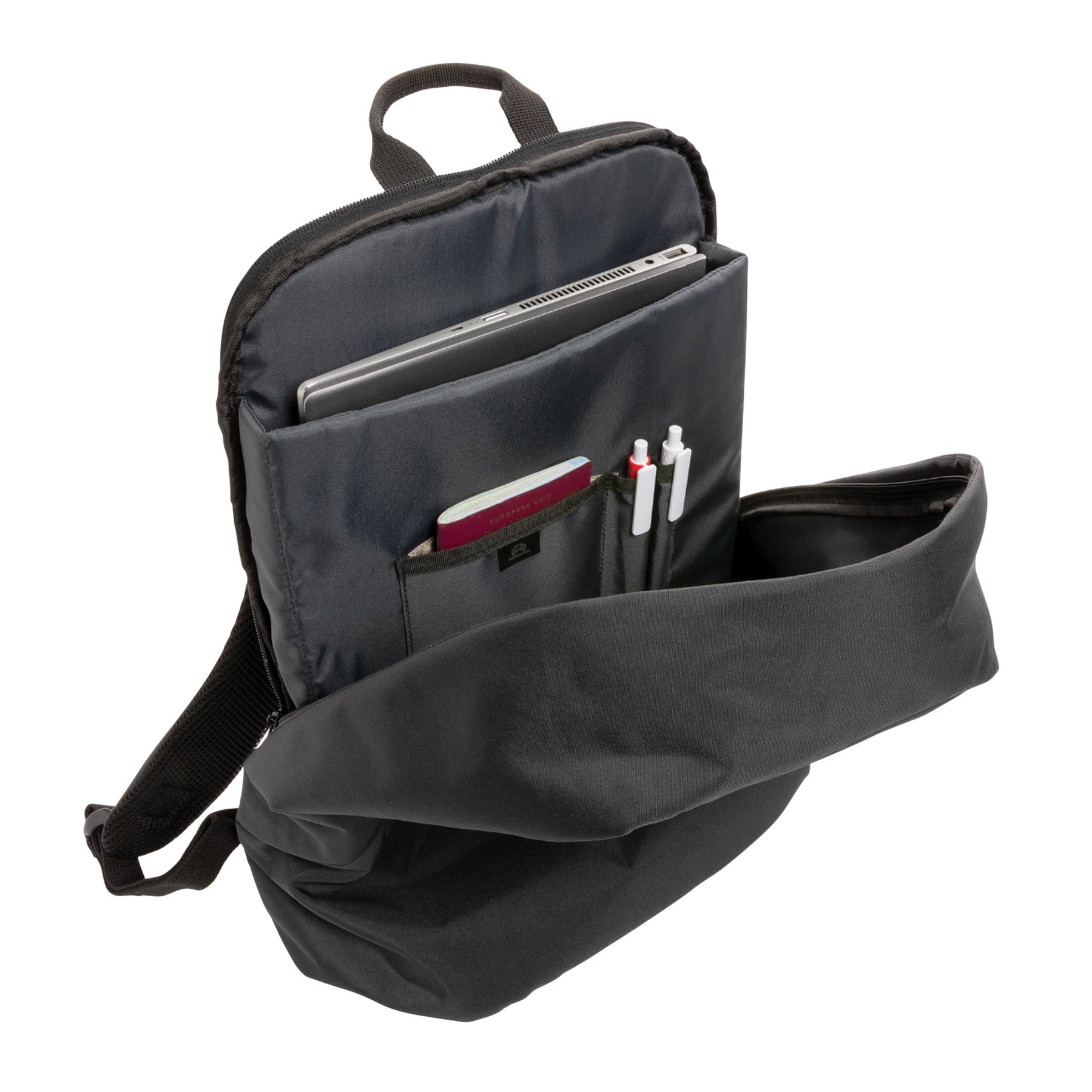 Black - Lifestyle - XD Collection Impact Aware RPET Anti-Theft 20L Backpack