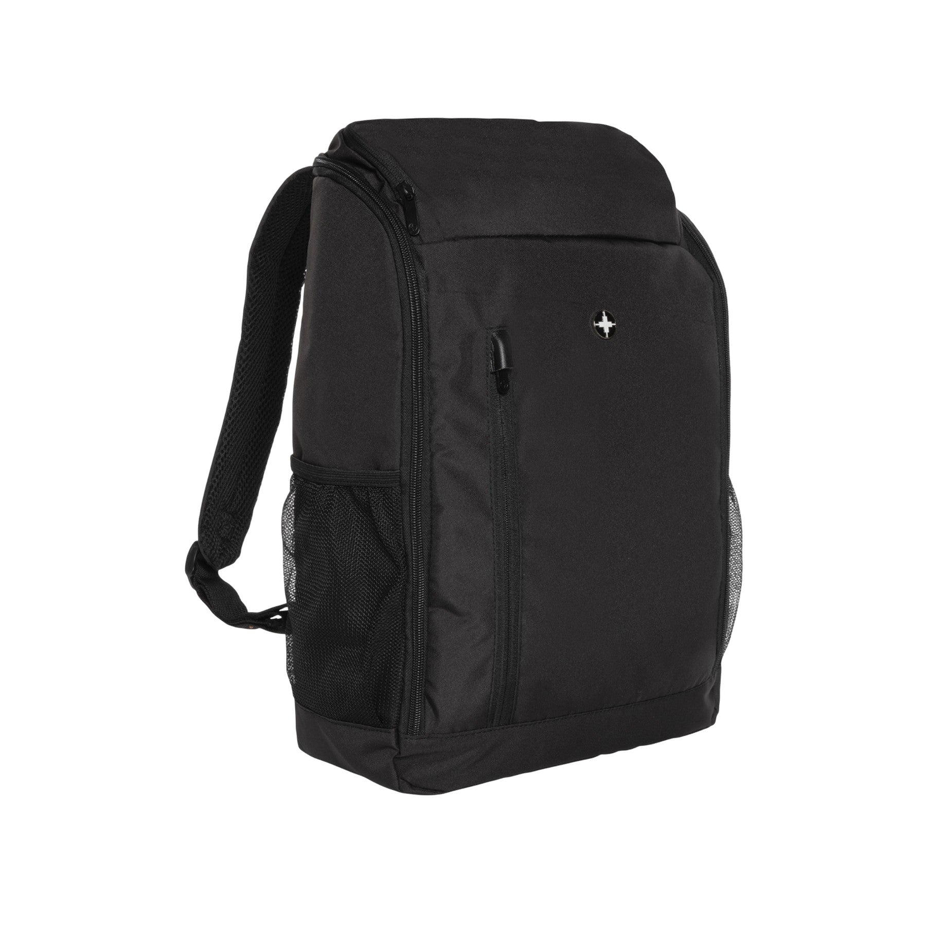 Black - Front - Swiss Peak Aware Easy Access Laptop Backpack