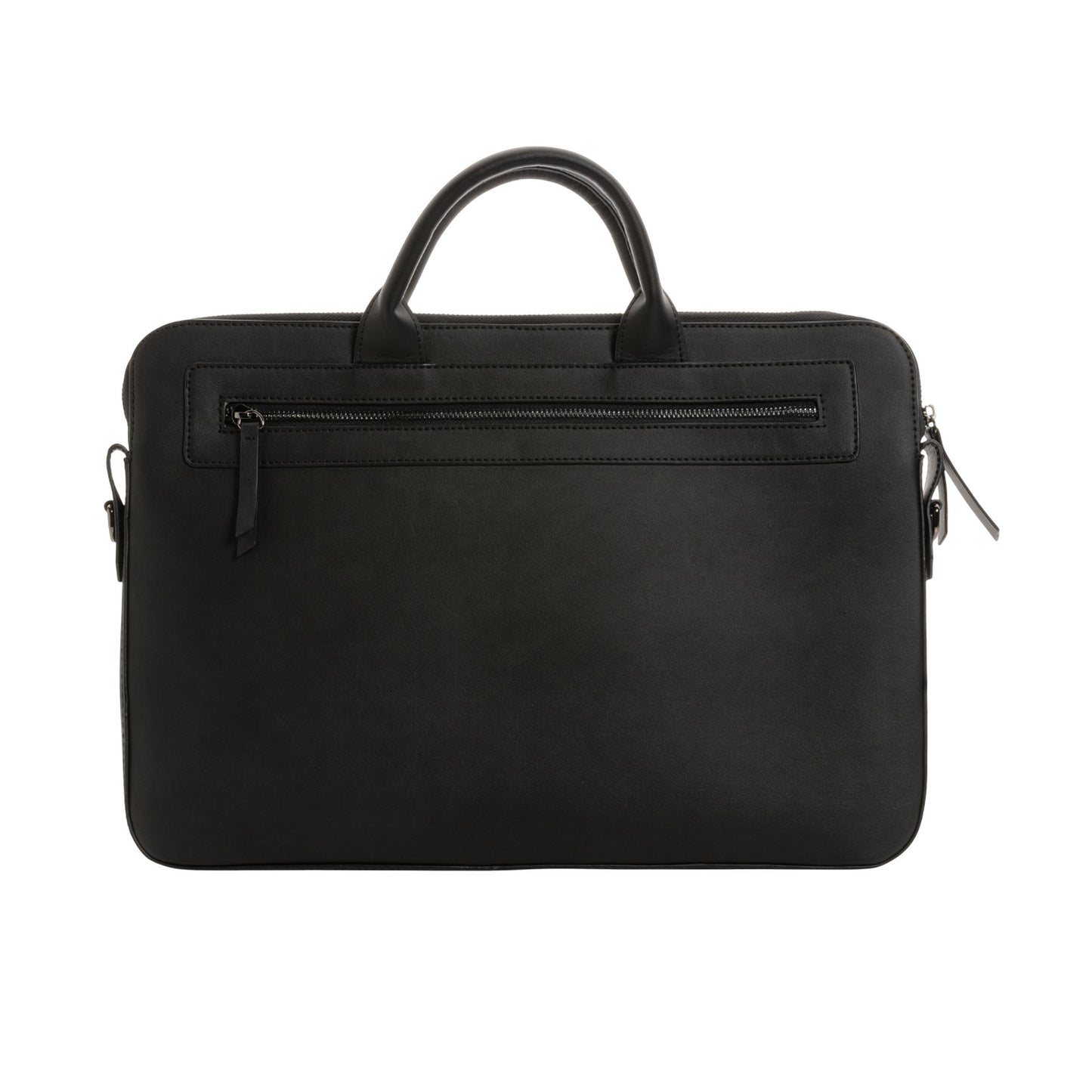 Black - Back - Swiss Peak PU Recycled Laptop Bag