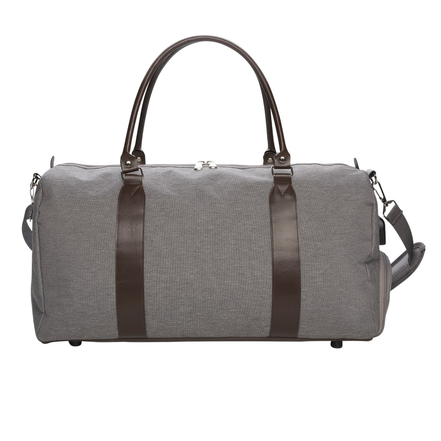 Grey - Side - XD Collection USB Duffle Bag
