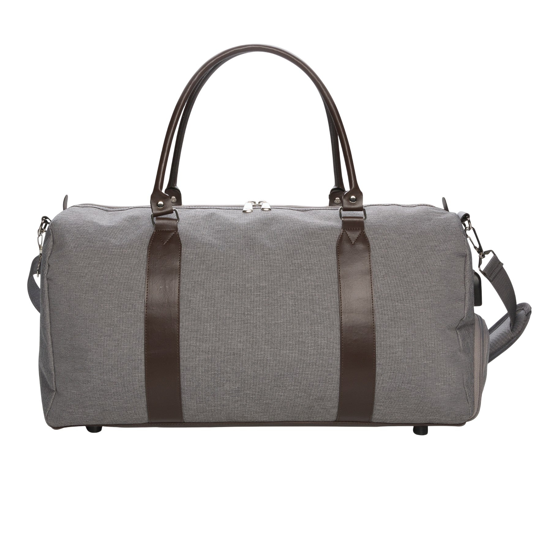 Grey - Side - XD Collection USB Duffle Bag