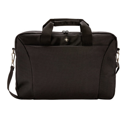 Black - Front - Swiss Peak Laptop Bag